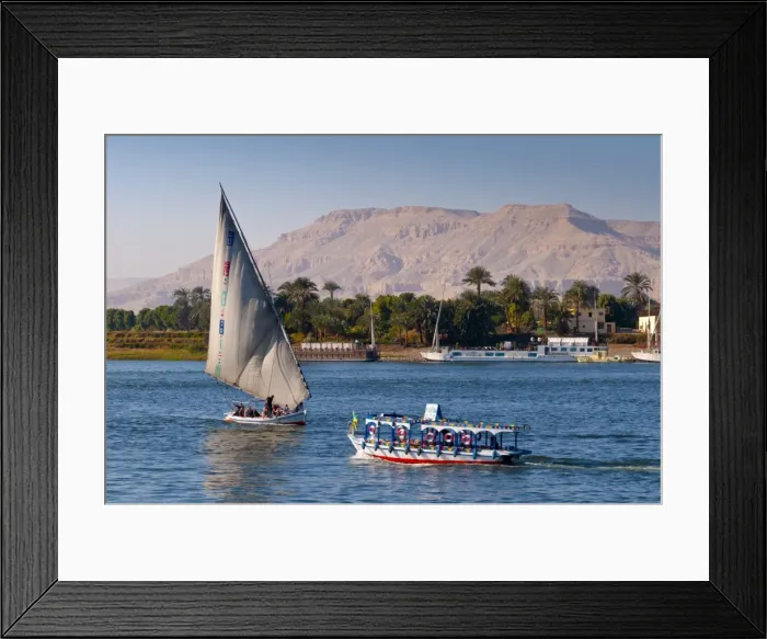 Framed Print : River Nile at Luxor, Egypt, North Africa, Africa Framed Print : River Nile at Luxor, Egypt, North Africa, Africa