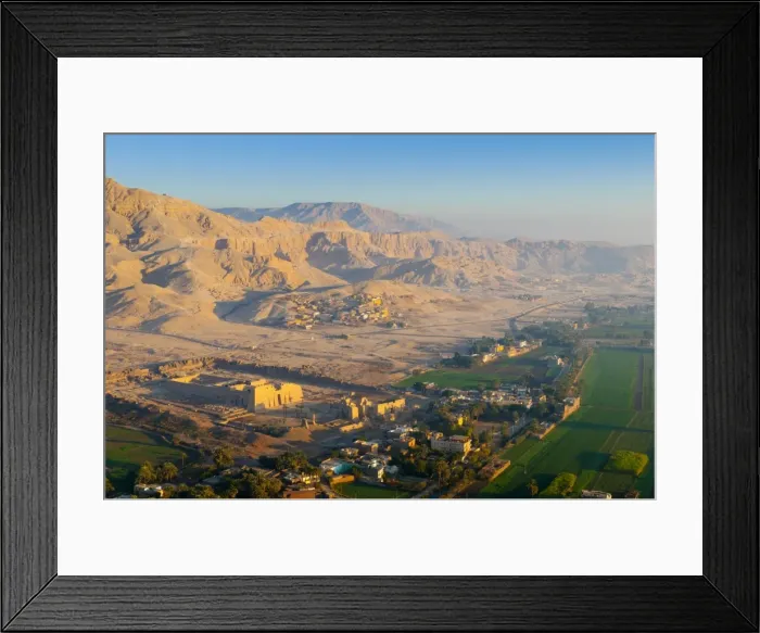 Framed Print : Ballooning over countryside near the Valley of the Kings, Thebes, Upper Egypt Framed Print : Ballooning over countryside near the Valley of the Kings, Thebes, Upper Egypt