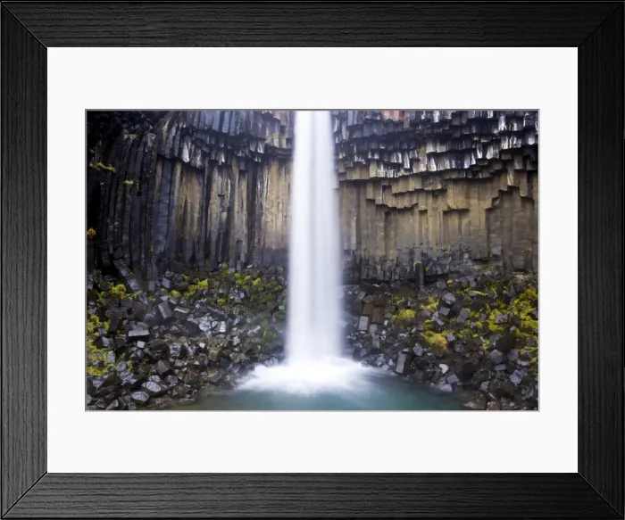 Framed Print : Svartifoss waterfall in the Skaftafell National Park, Iceland, Polar Regions