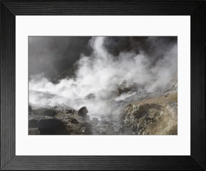 Framed Print : Steam rising from geothermal pools at Seltun on the Reykjanes Peninsula near Keflavik Framed Print : Steam rising from geothermal pools at Seltun on the Reykjanes Peninsula near Keflavik