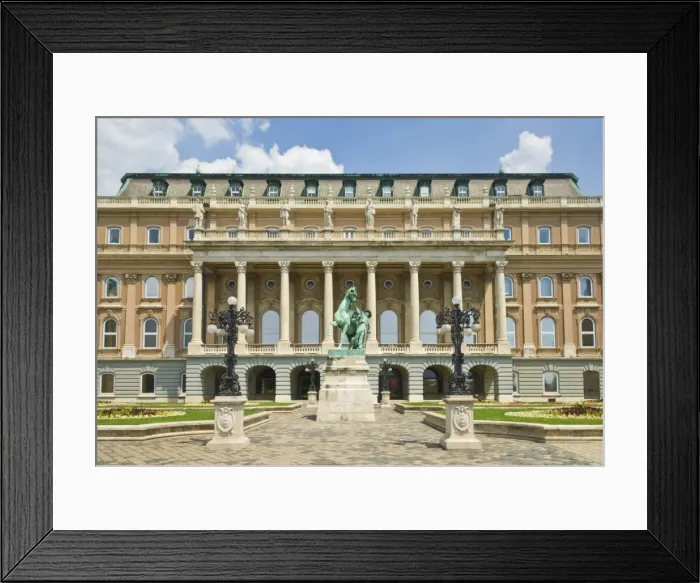 Framed Print : Rear entrance to the Hungarian National Gallery with equestrian statue Framed Print : Rear entrance to the Hungarian National Gallery with equestrian statue