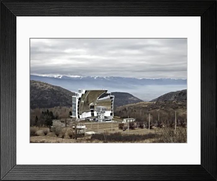 Framed Print : The solar furnace that can reach temperatures up to 3500 degrees C (6330 degrees F) at Odeillo in the Pyrenees-Orientales Framed Print : The solar furnace that can reach temperatures up to 3500 degrees C (6330 degrees F) at Odeillo in the Pyrenees-Orientales
