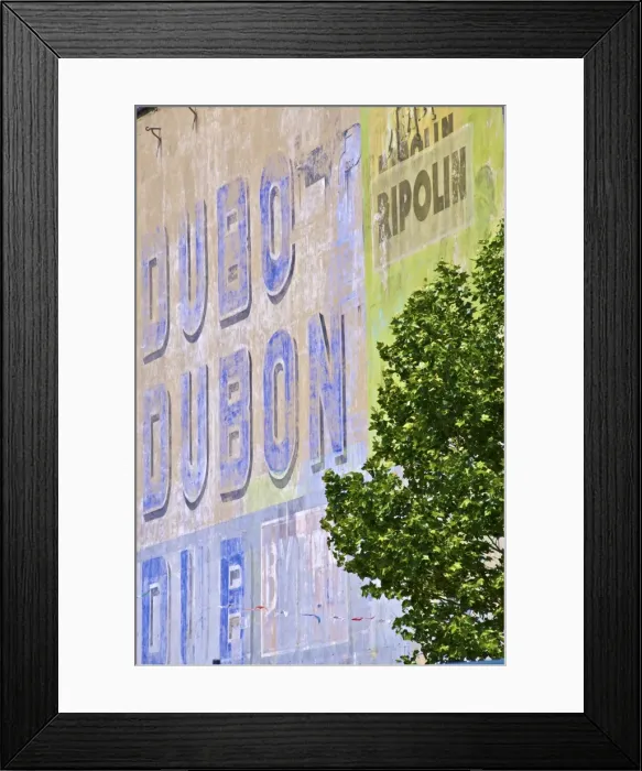 Framed Print : Old wall painted with publicity for Dubonnet aperitif, Sainte Anne square Framed Print : Old wall painted with publicity for Dubonnet aperitif, Sainte Anne square