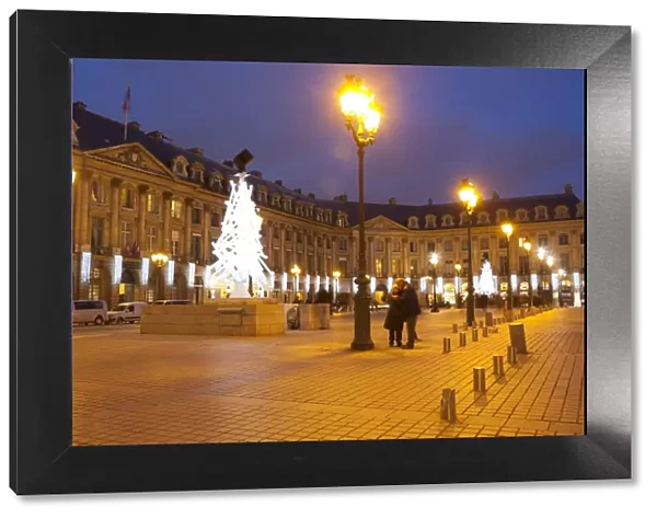 Place Vendome at Christmas time, Paris, France, Europe