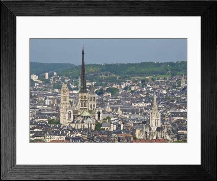 Framed Print : Skyline, Notre Dame Cathedral and town seen from St. Catherine Mountain Framed Print : Skyline, Notre Dame Cathedral and town seen from St. Catherine Mountain