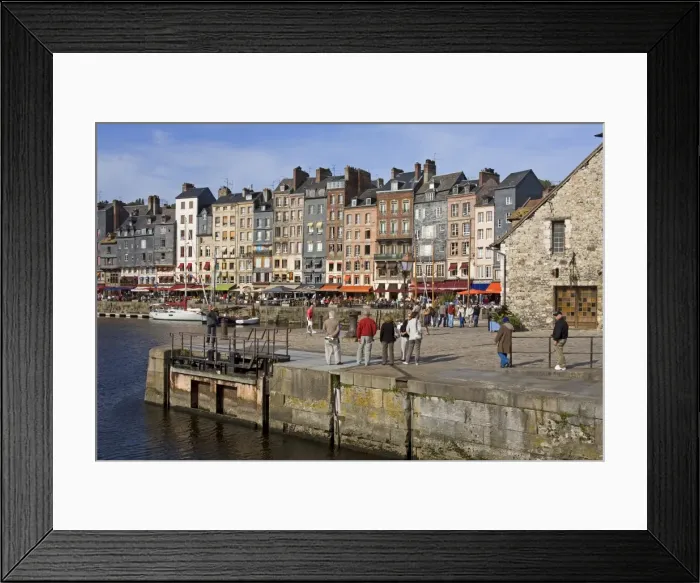 Framed Print : Old Harbor in Honfleur, Normandy, France, Europe Framed Print : Old Harbor in Honfleur, Normandy, France, Europe