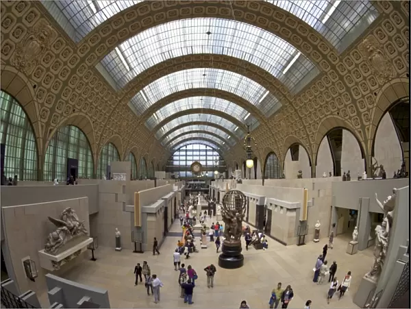 Great Hall of the Musee D Orsay Art Gallery and Museum, Paris, France, Europe