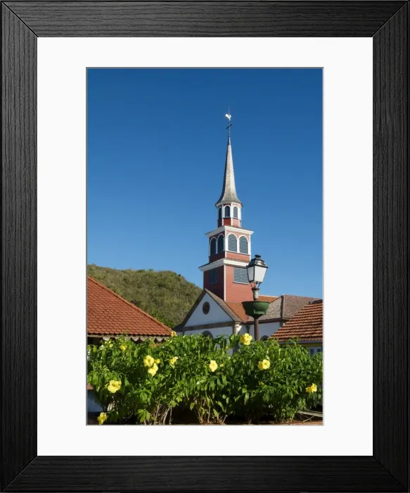 Framed Print : Church, Grande Anse, Les Anses d Arlet, Martinique, Windward Islands Framed Print : Church, Grande Anse, Les Anses d Arlet, Martinique, Windward Islands
