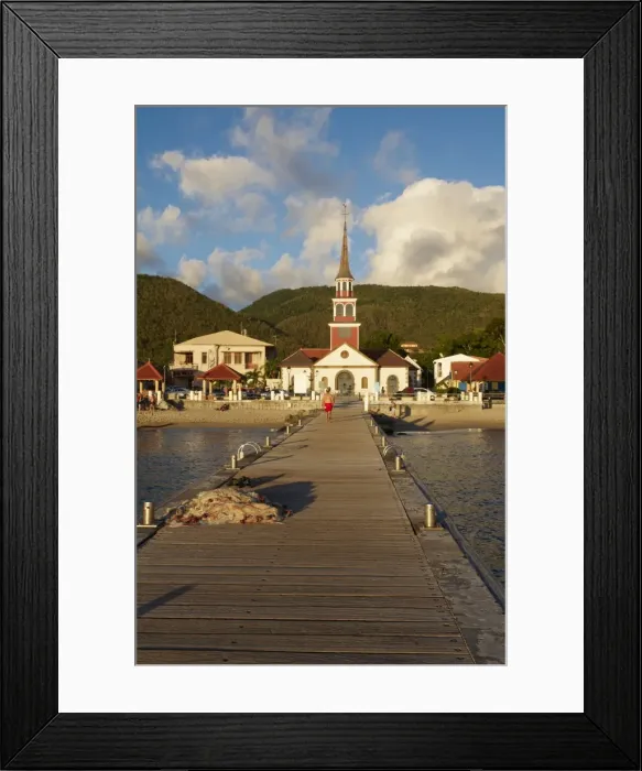 Framed Print : Church and pontoon, Grande Anse, Les Anses d Arlet, Martinique, Windward Islands Framed Print : Church and pontoon, Grande Anse, Les Anses d Arlet, Martinique, Windward Islands