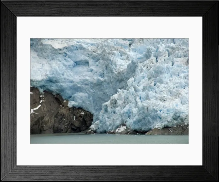 Framed Print : Icefall at end of outlet glacier descending from main ice sheet, along north side of Prins Christian Sund, southern tip of Greenland, Greenland Framed Print : Icefall at end of outlet glacier descending from main ice sheet, along north side of Prins Christian Sund, southern tip of Greenland, Greenland