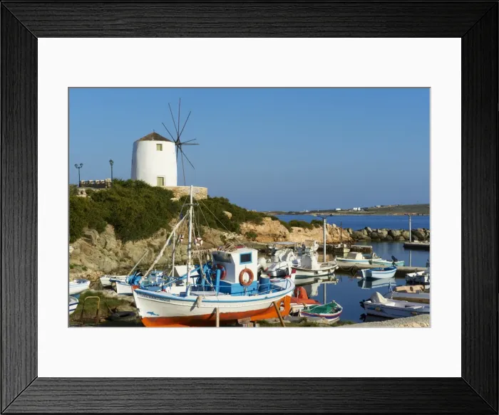 Framed Print : Windmill near the harbour, Parikia (Hora), Paros, Cyclades, Greek Islands, Greece, Europe Framed Print : Windmill near the harbour, Parikia (Hora), Paros, Cyclades, Greek Islands, Greece, Europe