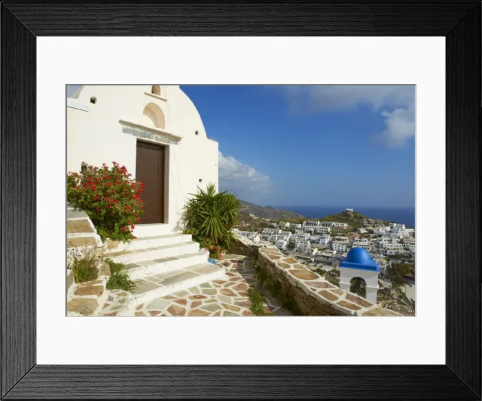 Framed Print : Church, Ios island, Cyclades, Greek Islands, Greece, Europe Framed Print : Church, Ios island, Cyclades, Greek Islands, Greece, Europe