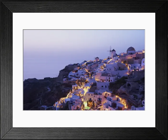 Framed Print : Oia (Ia) village and windmill, Santorini, Cyclades, Greek Islands, Greece, Europe Framed Print : Oia (Ia) village and windmill, Santorini, Cyclades, Greek Islands, Greece, Europe