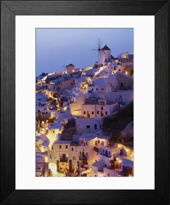 Framed Print : Oia (Ia) village and windmill, Santorini, Cyclades, Greek Islands, Greece, Europe Framed Print : Oia (Ia) village and windmill, Santorini, Cyclades, Greek Islands, Greece, Europe