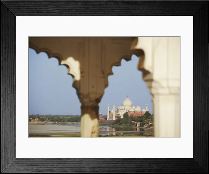Framed Print : View of Taj Mahal from Agra Fort, UNESCO World Heritage Site, Agra, Uttar Pradesh Framed Print : View of Taj Mahal from Agra Fort, UNESCO World Heritage Site, Agra, Uttar Pradesh