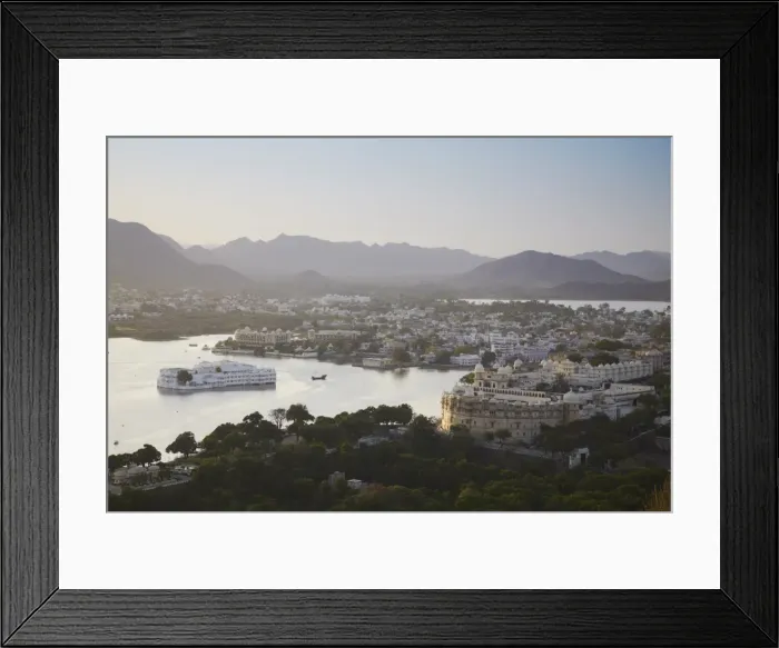 Framed Print : View of City Palace and Lake Palace Hotel, Udaipur, Rajasthan, India, Asia Framed Print : View of City Palace and Lake Palace Hotel, Udaipur, Rajasthan, India, Asia