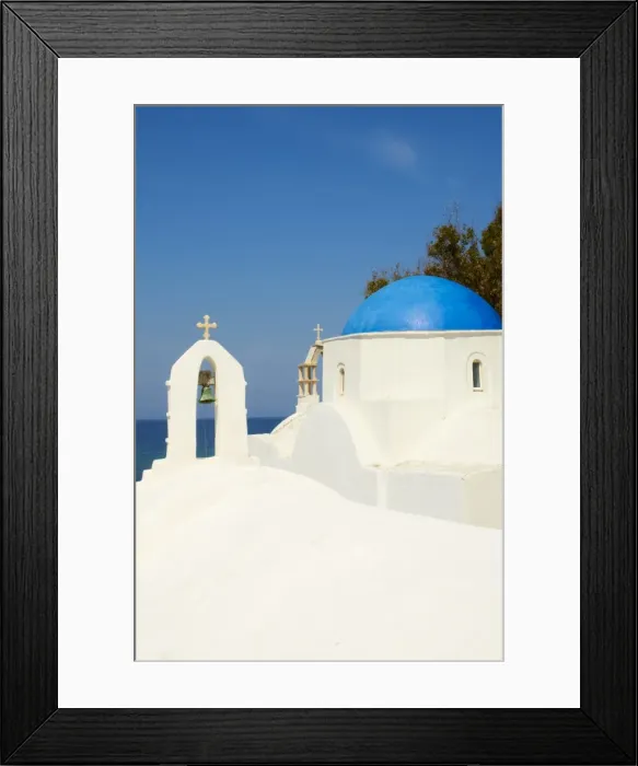 Framed Print : White chapel with blue dome, Hora, Mykonos, Cyclades, Greek Islands, Greece, Europe Framed Print : White chapel with blue dome, Hora, Mykonos, Cyclades, Greek Islands, Greece, Europe