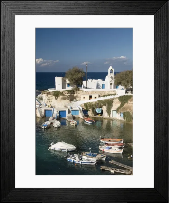 Framed Print : Village of Mandrakia, island of Milos, Cyclades, Greek Islands, Greece, Europe Framed Print : Village of Mandrakia, island of Milos, Cyclades, Greek Islands, Greece, Europe