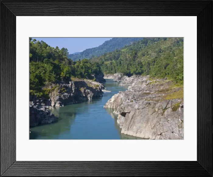 Framed Print : The beautiful Siang River in Arunachal Pradesh near Along, Northeast India, India, Asia