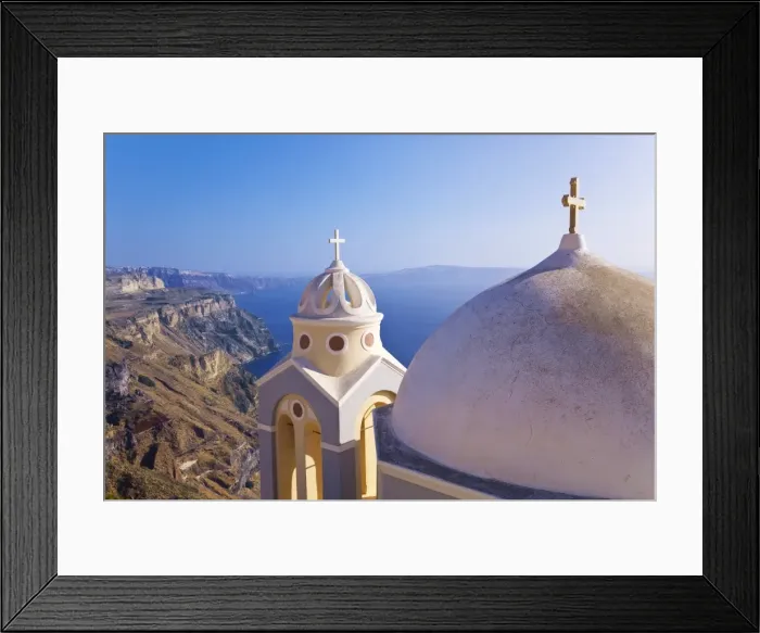 Framed Print : Greek Orthodox Church in Fira, Santorini (Thira), Cyclades Islands, Aegean Sea Framed Print : Greek Orthodox Church in Fira, Santorini (Thira), Cyclades Islands, Aegean Sea