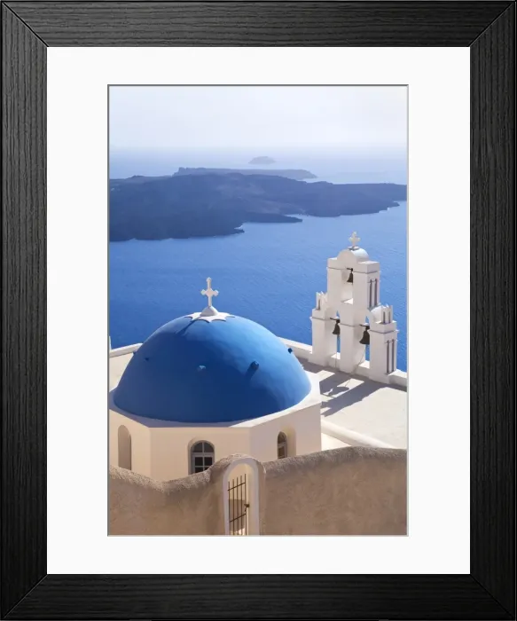 Framed Print : Bell Tower of Orthodox Church overlooking the Caldera in Fira, Santorini (Thira) Framed Print : Bell Tower of Orthodox Church overlooking the Caldera in Fira, Santorini (Thira)