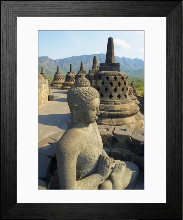 Framed Print : Borobudur, Buddhist archaeological site dating from the 9th century, UNESCO World Heritage Site Framed Print : Borobudur, Buddhist archaeological site dating from the 9th century, UNESCO World Heritage Site