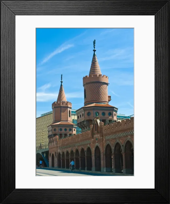 Framed Print : The Oberbaumbrucke is a double-deck bridge crossing Berlins River Spree Framed Print : The Oberbaumbrucke is a double-deck bridge crossing Berlins River Spree