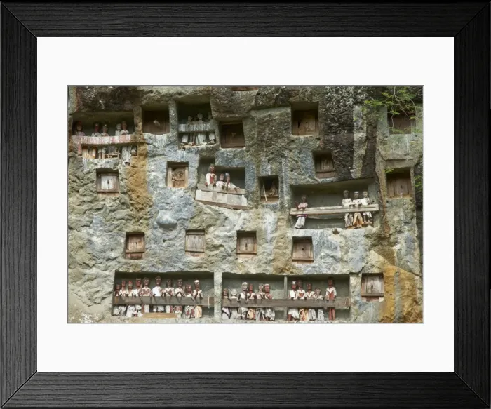 Framed Print : Effigies of the dead in cliffs, Toraja cemetery, Lemo, Tana Toraja, Toraja Framed Print : Effigies of the dead in cliffs, Toraja cemetery, Lemo, Tana Toraja, Toraja