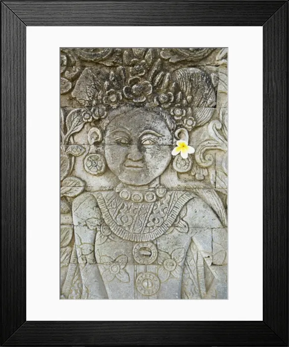 Framed Print : Stone carving, Temple of Pura Dalem Jagaraga, North coast, Bali, Indonesia Framed Print : Stone carving, Temple of Pura Dalem Jagaraga, North coast, Bali, Indonesia