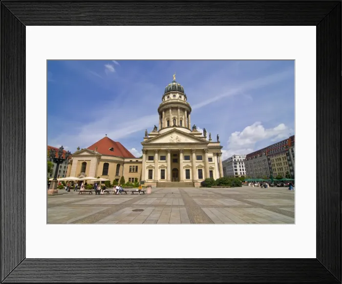 Framed Print : The Berlin Gendarmenmarkt, site of the Konzerthaus and the French and German Cathedrals Framed Print : The Berlin Gendarmenmarkt, site of the Konzerthaus and the French and German Cathedrals