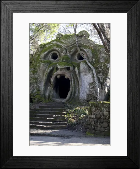 Framed Print : Parco dei Monstri (Garden of the Monsters), Sacro Bosco, Bomarzo Gardens Framed Print : Parco dei Monstri (Garden of the Monsters), Sacro Bosco, Bomarzo Gardens