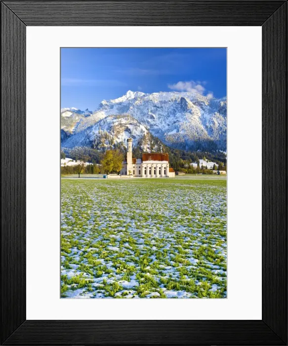 Framed Print : St. Coloman Church, Oberbayern, Bavaria, Germany, Europe Framed Print : St. Coloman Church, Oberbayern, Bavaria, Germany, Europe