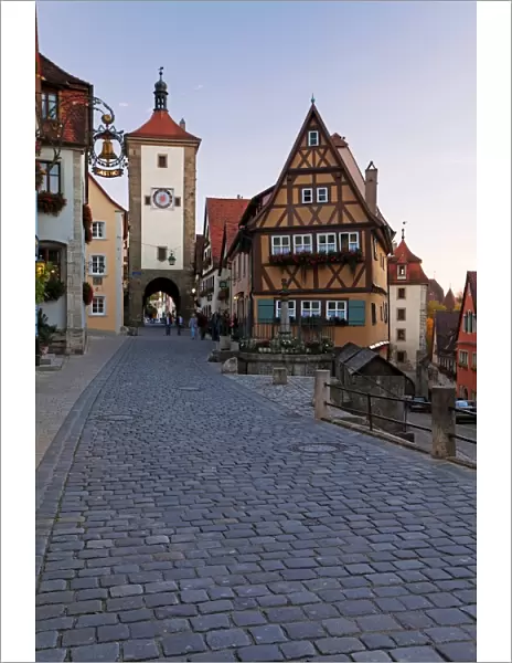 Ploenlein, Siebers Tower, Rothenburg ob der Tauber, Franconia, Bavaria, Germany, Europe