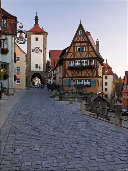 Ploenlein, Siebers Tower, Rothenburg ob der Tauber, Franconia, Bavaria, Germany, Europe