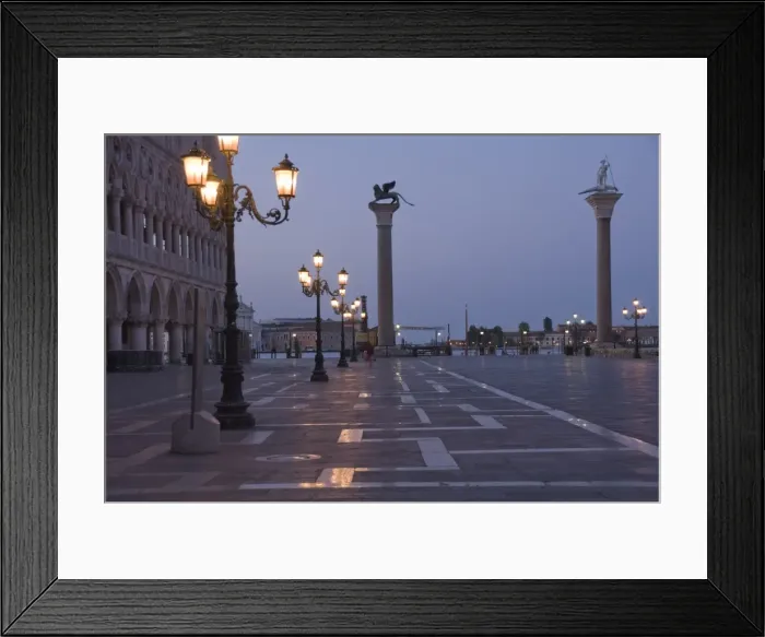 Framed Print : The columns of the Venice Lion and St. Theodore, St. Marks landing, Venice Framed Print : The columns of the Venice Lion and St. Theodore, St. Marks landing, Venice
