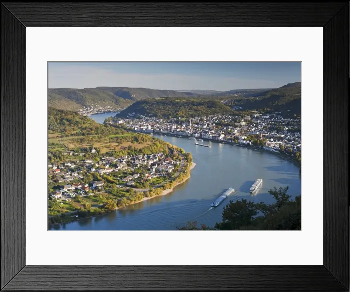 Framed Print : View from Vierseenbick viewpoint, Rhine River, Rhineland-Palatinate, Germany, Europe Framed Print : View from Vierseenbick viewpoint, Rhine River, Rhineland-Palatinate, Germany, Europe