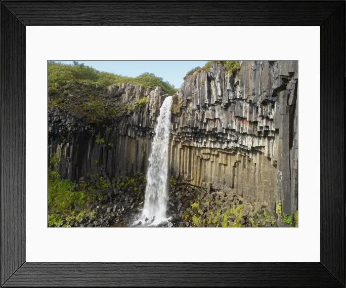 Framed Print : Svartifoss waterfall, Skaftafell, Iceland, polar Regions Framed Print : Svartifoss waterfall, Skaftafell, Iceland, polar Regions
