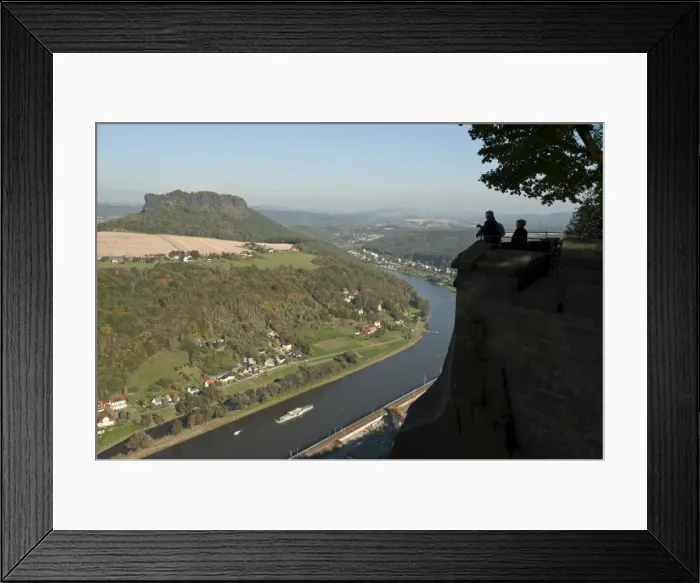 Framed Print : View of the Elbe River from Konigstein Fortress, Saxony, Germany, Europe Framed Print : View of the Elbe River from Konigstein Fortress, Saxony, Germany, Europe
