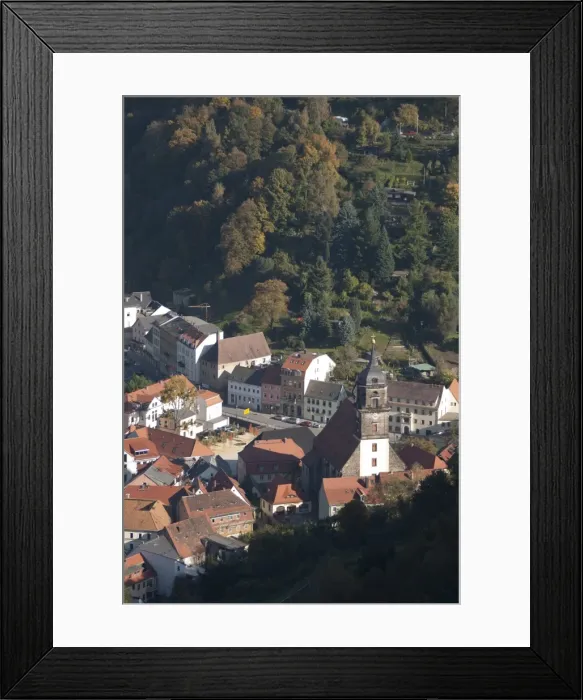 Framed Print : Village of Konigstein from Konigstein Fortress, Saxony, Germany, Europe Framed Print : Village of Konigstein from Konigstein Fortress, Saxony, Germany, Europe