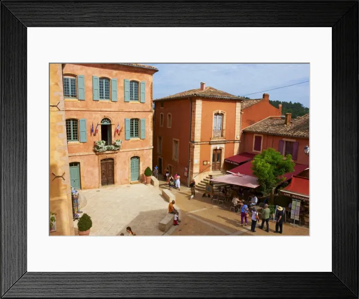 Framed Print : Roussillon village, labeled one of the most beautiful villages in France Framed Print : Roussillon village, labeled one of the most beautiful villages in France