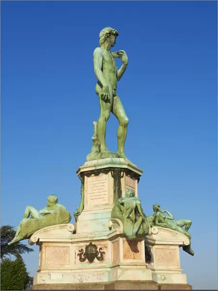 David of Michelangelo on the Piazzale Michelangelo, Florence, Tuscany, Italy, Europe