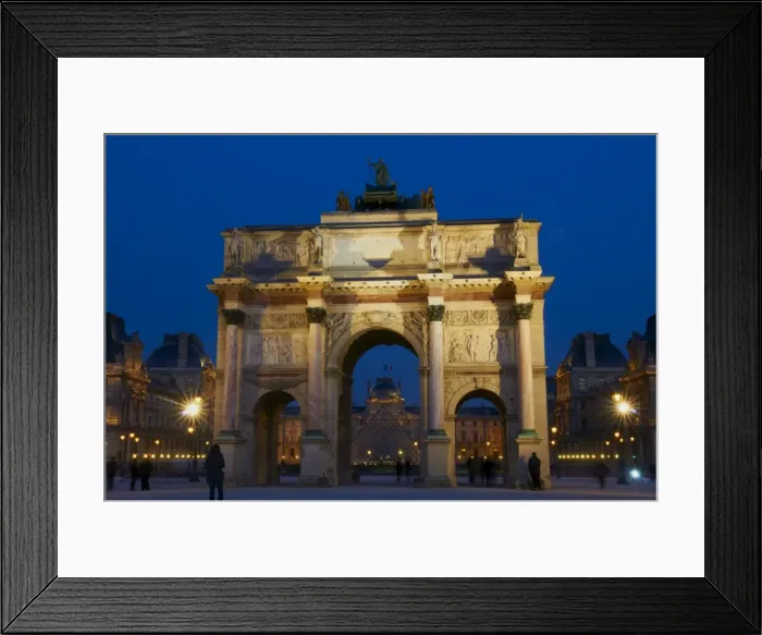 Framed Print : Arc du Carrousel, Place du Carrousel, with Louvre in the background at night Framed Print : Arc du Carrousel, Place du Carrousel, with Louvre in the background at night