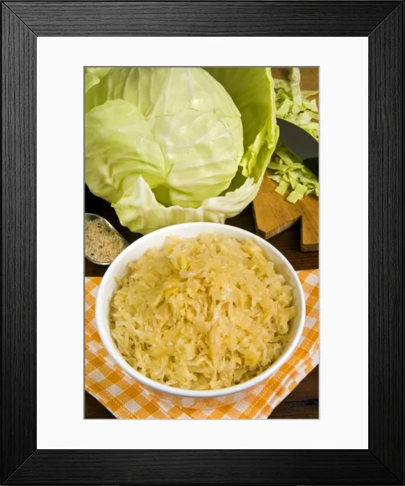 Framed Print : Sauerkraut (sour cabbage), a traditional German dish, Germany, Europe