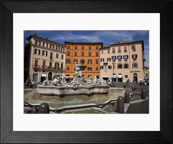 Framed Print : Neptune Fountain, Piazza Navona, Rome, Lazio, Italy, Europe Framed Print : Neptune Fountain, Piazza Navona, Rome, Lazio, Italy, Europe