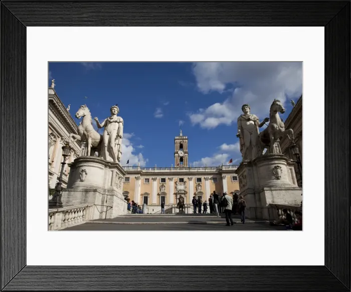 Framed Print : The Campidoglio, the buildings house the city hall and Capitoline museums Framed Print : The Campidoglio, the buildings house the city hall and Capitoline museums
