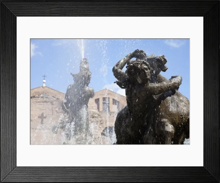 Framed Print : The Fountain of the Naiads in the Piazza della Repubblica and St. Mary of the Angels Framed Print : The Fountain of the Naiads in the Piazza della Repubblica and St. Mary of the Angels