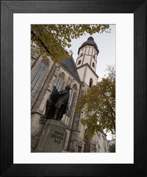 Framed Print : Statue of Bach, Thomaskirche, Leipzig, Saxony, Germany, Europe