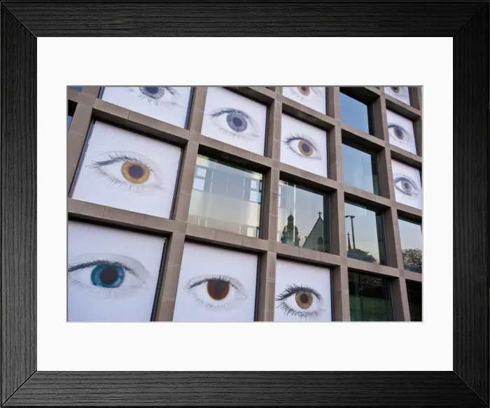 Framed Print : Reflection of Thomaskirche in bank windows, Leipzig, Saxony, Germany, Europe Framed Print : Reflection of Thomaskirche in bank windows, Leipzig, Saxony, Germany, Europe