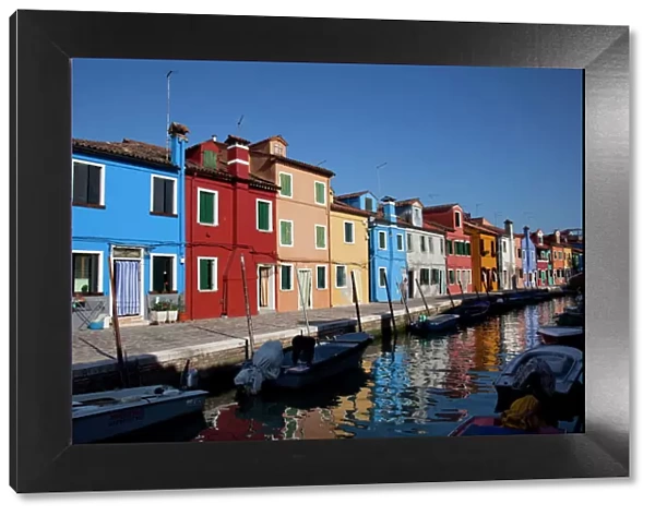 Colorful buildings at Burano Island, Venice lagoon, Venice, UNESCO World Heritage Site