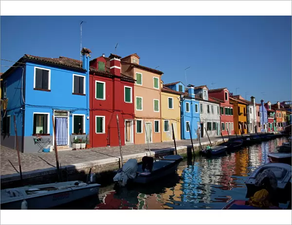 Colorful buildings at Burano Island, Venice lagoon, Venice, UNESCO World Heritage Site